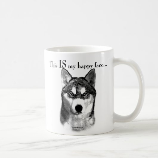 Mug Sibérie Husky Joyeux Visage (Droite)