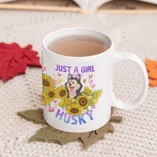 Mug Sibérie husky Lover Sunflower Trainer Floral
