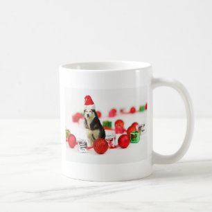 Mug Sibérie Husky Noël avec boîte cadeau ornement