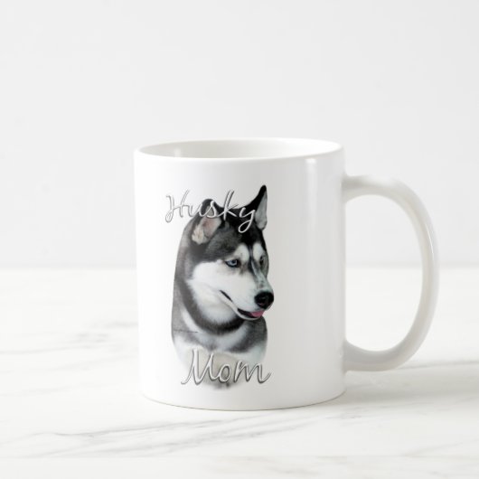 Mug Sibérie Husky (noir) Maman 2 (Droite)