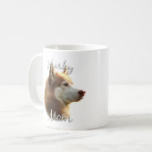 Mug Sibérie Husky (rouge) Maman 2 (Devant gauche)