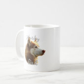 Mug Sibérie Husky (rouge) Papa 2 (Devant gauche)