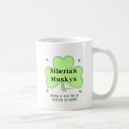 Mug Sibérien Husky Heaven; Husky St. Patrick's day (Droite)