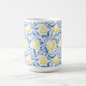 Mug Sicile Italien Rustique Feuilles Bleues Citrons (Centre)