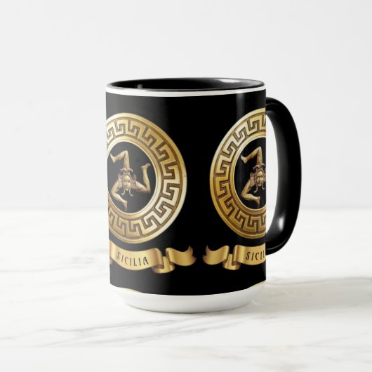 Mug Sicilia (avec symbole Trinacrie) (Devant droit)