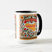 Mug Sicilia Sicilian Design (customize with name) (Devant droit)
