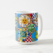 Mug Sicilian tiles,majolica,lemons  (Devant droit)