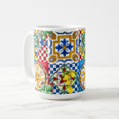 Mug Sicilien, majolica, tuiles, citrons   (Devant gauche)