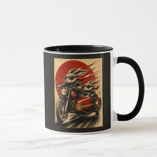 Mug Side-car de moto lapin (Droite)