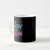 Mug S'identifier comme une blague drôle et sarcastique (Devant gauche)