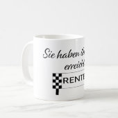 Mug Sie haben ihren Ziel erreicht Rente (Devant gauche)