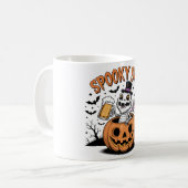 Mug Sièges éffrayants Squelette Lézard Halloween (Devant gauche)