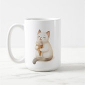 Mug Sièges & Scoops Chat avec cône de crème glacée (Gauche)