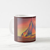 Mug Sienna vole au coucher du soleil (Devant gauche)