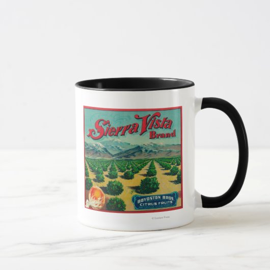 Mug Sierra Vista Marque Étiquette Citrus Crate (Droite)