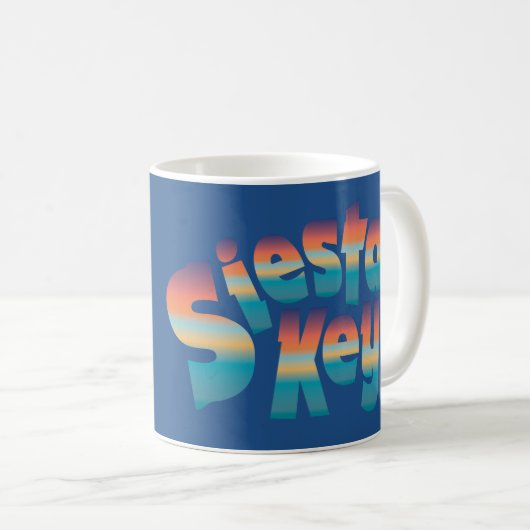 Mug Siesta Key Florida couleurs coucher de soleil (Devant droit)
