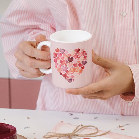 Mug Sieste au coeur | Coeurs aquarelles | Valentine