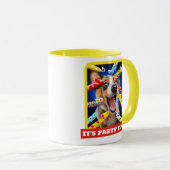 Mug Sifflets de fête pour chien heureux (Devant droit)