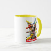 Mug Sifflets de fête pour chien heureux (Devant droit)