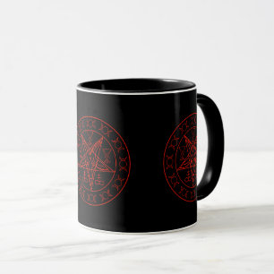 Mug Sigil de Baphomet triple lune et sigile de lucifer