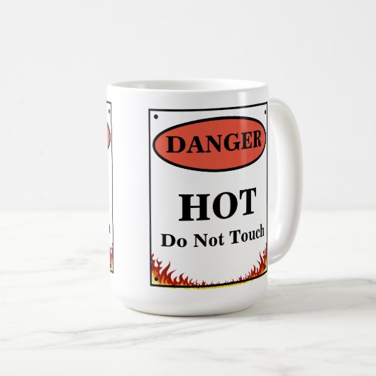 Mug Signal chaud de danger (Devant droit)