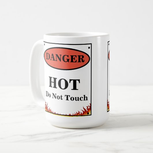 Mug Signal chaud de danger (Devant gauche)