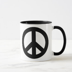 Mug Signal de paix noir