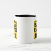Mug Signal de prudence - Pâtes aléatoires Jaune/Noir (Centre)