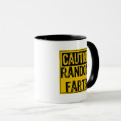Mug Signal de prudence - Pâtes aléatoires Jaune/Noir (Devant droit)
