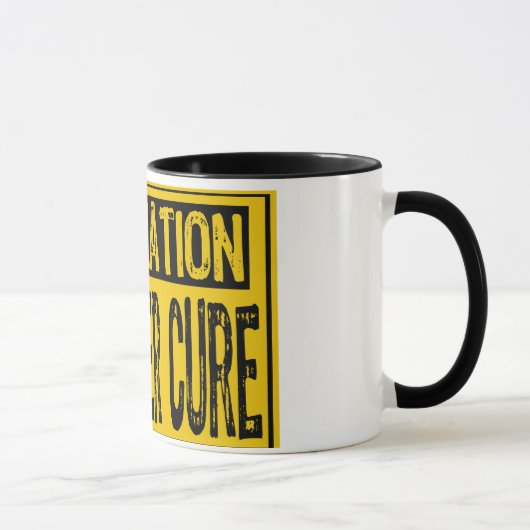 Mug Signal d'information - Hangover Cure Jaune/Noir (Droite)