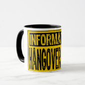 Mug Signal d'information - Hangover Cure Jaune/Noir (Devant gauche)