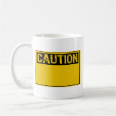 Mug Signal modèle - Attention (Ajouter Un Texte Propre (Gauche)