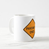 Mug Signal routier de fin de chaussée Avertissement de (Devant gauche)