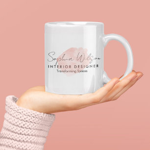 Mug Signature aquarelle professionnelle élégante pour
