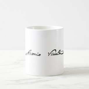 Mug signature d'Antonio Vivaldi autographe musique cla