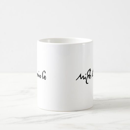 Mug Signature d'artiste célèbre Michaël Angelo (Centre)