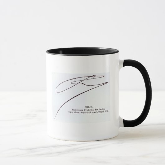Mug Signature de Frederick le grand (Droite)