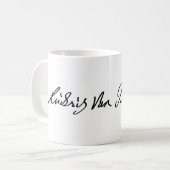 Mug Signature de musicien Ludwig van Beethoven (Devant gauche)