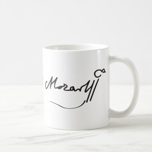 Mug Signature de musicien Wolfgang Amadeus Mozart (Droite)
