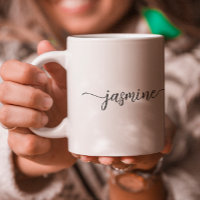 Signature de nom monogramme blanc élégant