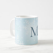 Mug Signature du flocon de neige bleu Icy (Devant gauche)
