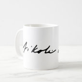 Mug Signature du génie de l'électricité Nikola Tesla (Devant gauche)