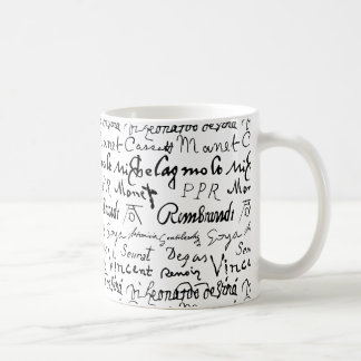 Mug Signatures d'artistes célèbres Motif