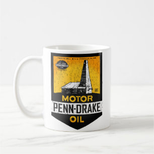 Mug Signe affligé par cru d'huile de moteur de Penn