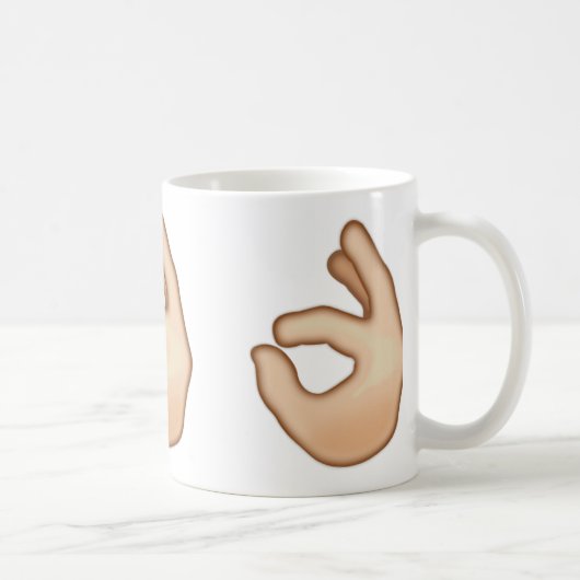 Mug Signe CORRECT Emoji de main (Droite)