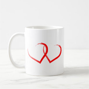 Mug Signe d'amour cœur : Cœur rouge romantique classiq