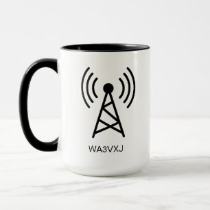 Mug SIGNE D'APPEL HAM Personnalisé Cadeau radio amateu