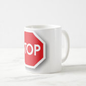 Mug Signe d'arrêt du trafic (courses sur route (Devant droit)