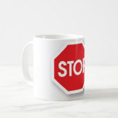 Mug Signe d'arrêt du trafic (courses sur route (Devant gauche)