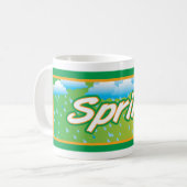 Mug Signe de bannière de printemps (Devant gauche)